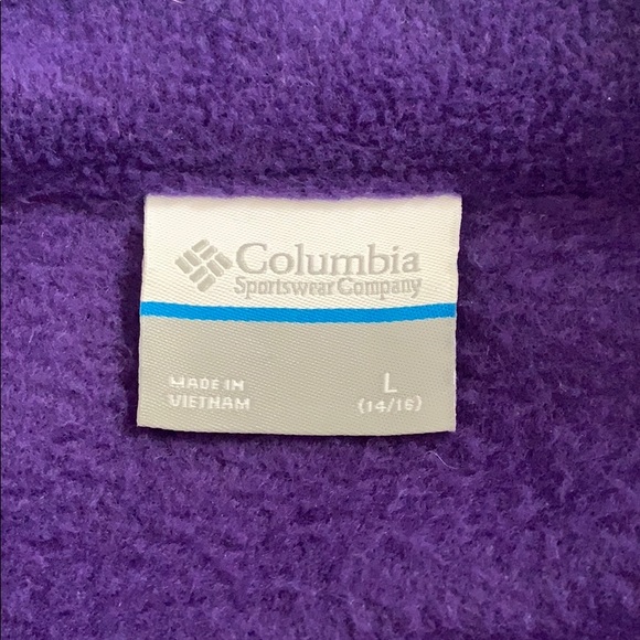 Girls Zip up fleece Columbia jacket - Picture 3 of 4